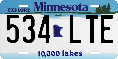 MN license plate 534LTE