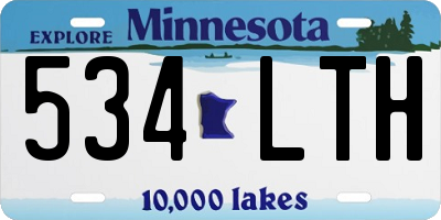 MN license plate 534LTH