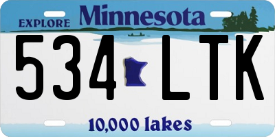 MN license plate 534LTK