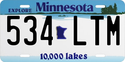 MN license plate 534LTM