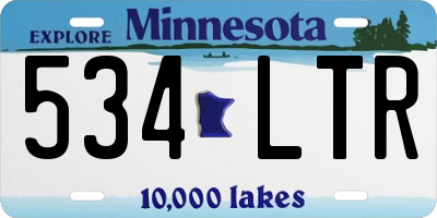 MN license plate 534LTR