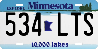 MN license plate 534LTS