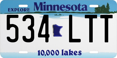 MN license plate 534LTT