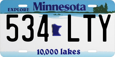 MN license plate 534LTY