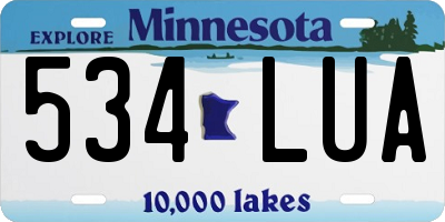 MN license plate 534LUA