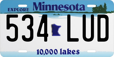 MN license plate 534LUD