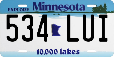 MN license plate 534LUI