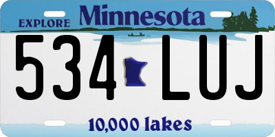 MN license plate 534LUJ