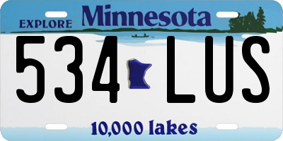 MN license plate 534LUS