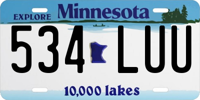MN license plate 534LUU