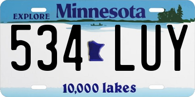 MN license plate 534LUY