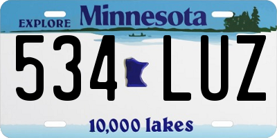 MN license plate 534LUZ
