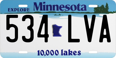MN license plate 534LVA