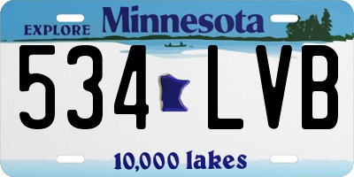 MN license plate 534LVB