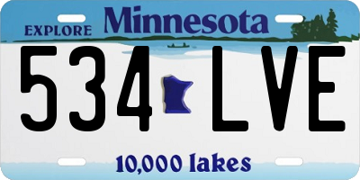 MN license plate 534LVE