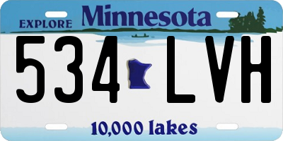 MN license plate 534LVH