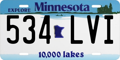 MN license plate 534LVI