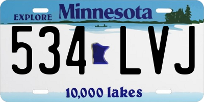 MN license plate 534LVJ