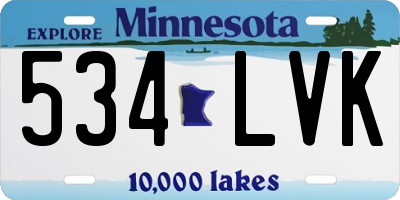 MN license plate 534LVK
