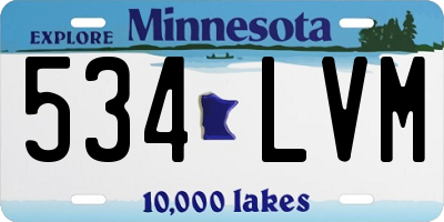 MN license plate 534LVM