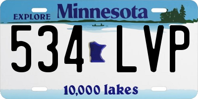 MN license plate 534LVP