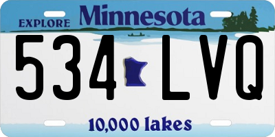 MN license plate 534LVQ