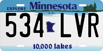 MN license plate 534LVR