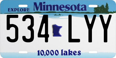 MN license plate 534LYY