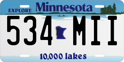 MN license plate 534MII