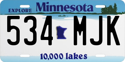 MN license plate 534MJK