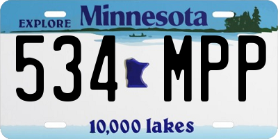 MN license plate 534MPP