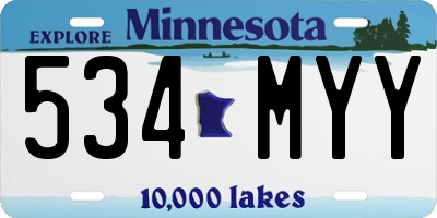MN license plate 534MYY