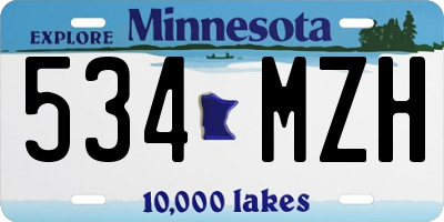 MN license plate 534MZH