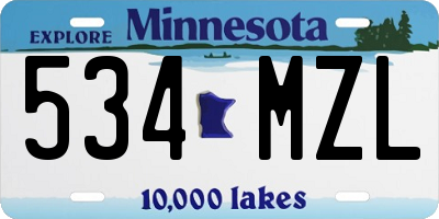 MN license plate 534MZL
