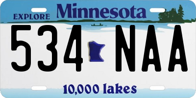 MN license plate 534NAA