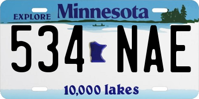 MN license plate 534NAE