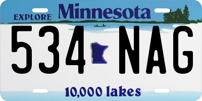 MN license plate 534NAG