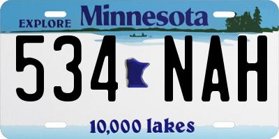 MN license plate 534NAH