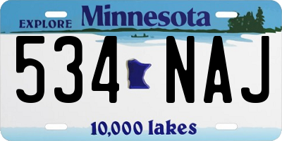 MN license plate 534NAJ