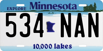 MN license plate 534NAN