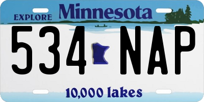 MN license plate 534NAP