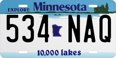 MN license plate 534NAQ