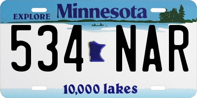 MN license plate 534NAR