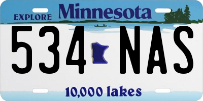 MN license plate 534NAS