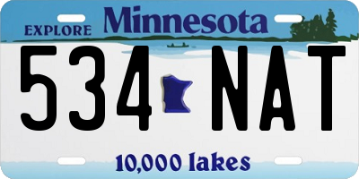 MN license plate 534NAT