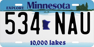 MN license plate 534NAU