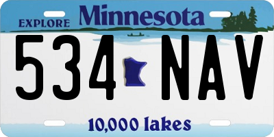 MN license plate 534NAV