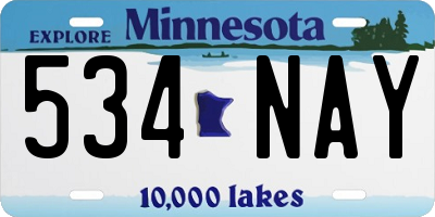 MN license plate 534NAY