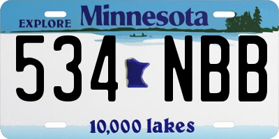 MN license plate 534NBB