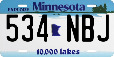 MN license plate 534NBJ
